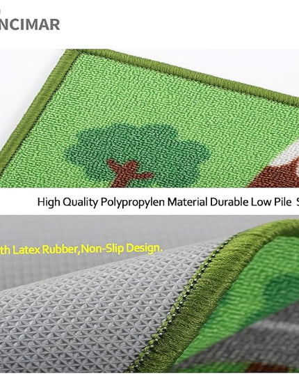 Kids Carpet Playmat Rug,6.6x5.0 ft Extra Large City Life Carpet Learning Exercise Mat Educational Car Rug Play Game Rug for Baby Toddler Boy Bedroom Playroom - LeafyLoom