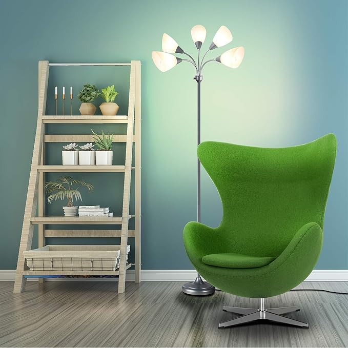 Medusa Floor Lamps Standing Lamps 5 Heads Adjustable Reading Light Large Shade Use E26 A19 Bulb Floor Lamps for Living Room Bedroom by ONEXT - LeafyLoom