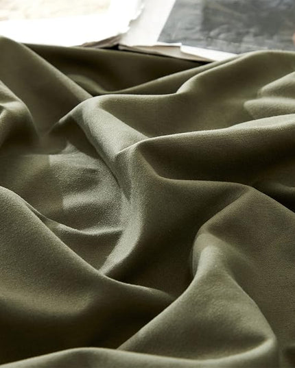 Olive Green Comforter Set King Size Solid Green Comforter 3 Pieces Soft Dark Green King Comforter Bedding Set Women Pure Olive Green King Bed Comforter Set for All Season as Gift - LeafyLoom