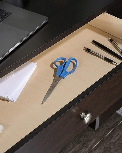 Sauder Shoal Creek Desk, Jamocha Wood finish - LeafyLoom