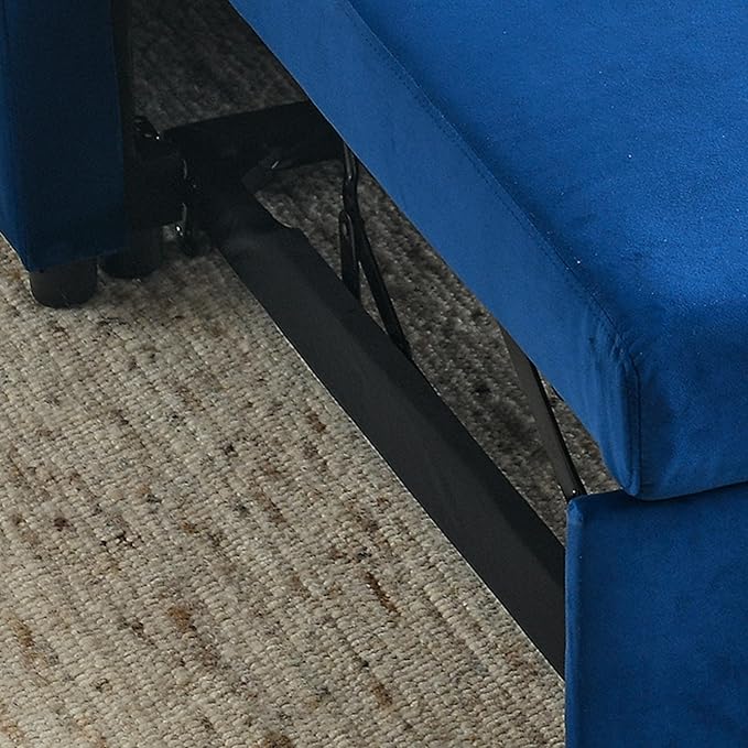 Modern Convertible Loveseat Sofa Bed, Compact Functional Love Seat,Comfy Velvet Sleeper Sofabed 3 in1 Recliner Sofa&Couch with Removable Side Pockets for Small Space Living Room/Guest Room - LeafyLoom