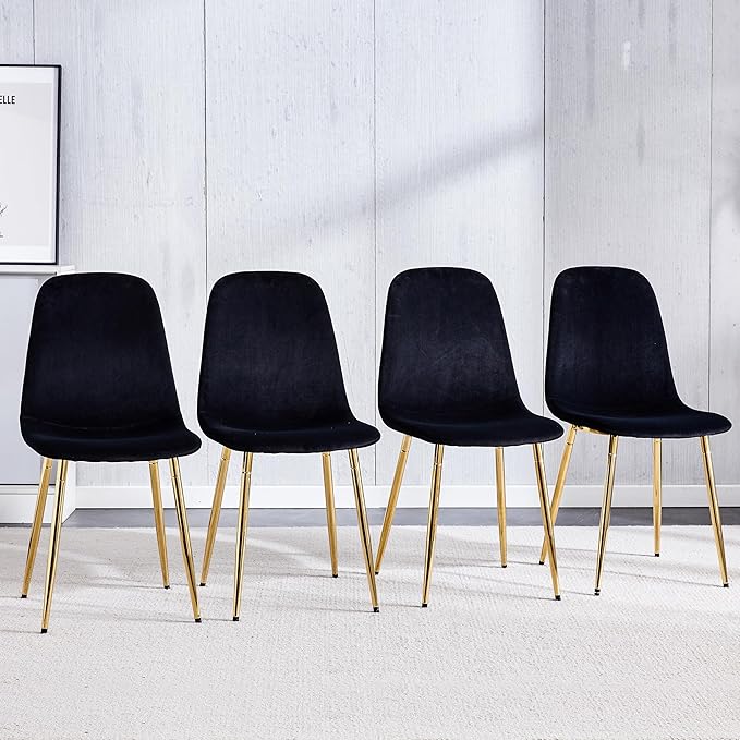 NicBex Haerin-SD-00324-LWJ Dining Chairs, 16.9"x15.8"x34.5", Black - LeafyLoom