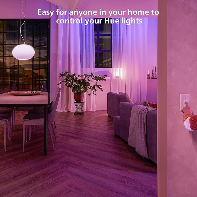 Philips Hue Wall Switch Module, White - 2 Pack - Indoor - Keeps Hue Smart Lights Reachable When Switch is Off - Requires Hue Lights and Hue Bridge PhilipsHue