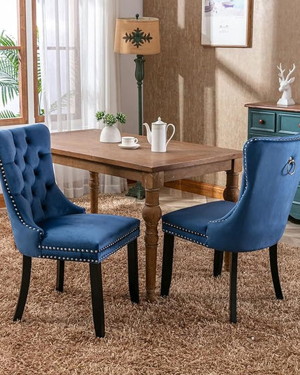 NicBex Haerin-SD-00098-LWJ Dining Chairs, 25.5"x19.7"x37.4", Blue - LeafyLoom
