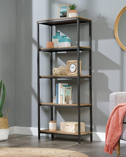 Sauder North Avenue Tall 4-Shelf Bookcase/ Book shelf, Sindoori Mango finish - LeafyLoom