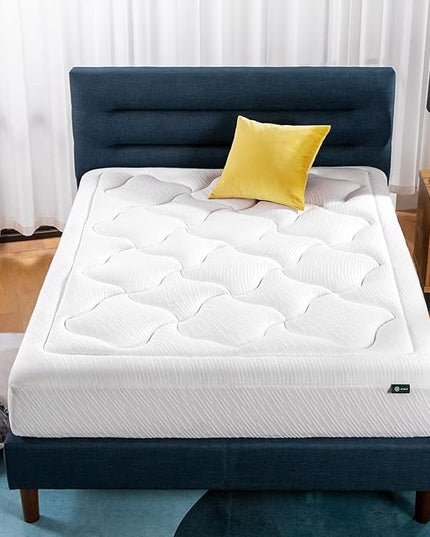 ZINUS 10 Inch Cloud Memory Foam Mattress, Queen, Fiberglass Free, Pressure Relieving, Mattress in A Box, CertiPUR-US Certified, White - LeafyLoom