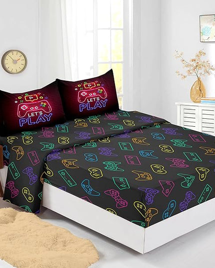6 PCS Gamer Bedding Sets,Gaming Comforter Set for Boys,Kids Bedding Sets for Boys,Full Size Bedding Sets for Boys,Bed in A Bag with Sheets(Full,Red Color) - LeafyLoom