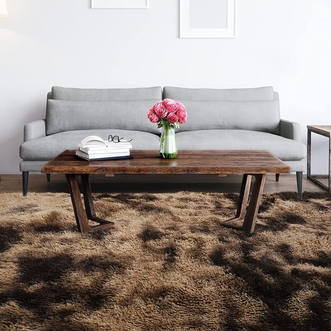 YOBATH Shag Area Rugs for Living Room Bedroom - Fluffy Rugs 6x9 Coffee Rug, Shaggy Rug for Girls Boys Living Room Rugs, Fuzzy Carpet for Nursery Dorm - LeafyLoom