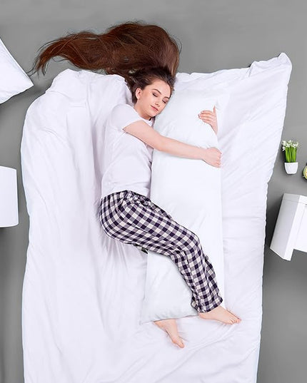 Utopia Bedding Full Body Pillow for Adults (White, 20 x 54 Inch), Long Pillow for Sleeping, Large Pillow Insert for Side Sleepers - LeafyLoom