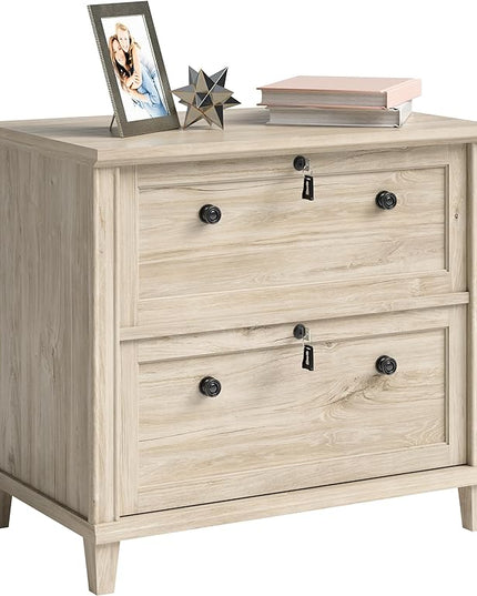 Sauder Hammond Lateral File, L: 32.87" x W: 20.55" x H: 30.0", Chalk Oak Finish - LeafyLoom