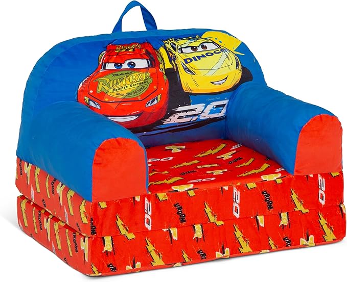 Delta Children Cozee Buddy Flip-Out Kids Chair, Cars - LeafyLoom