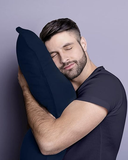 Utopia Bedding Bed Pillows for Sleeping (Navy), Standard Size, Set of 2, Hotel Pillows, Cooling Pillows for Side, Back or Stomach Sleepers - LeafyLoom