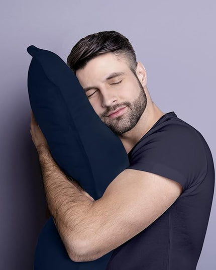 Utopia Bedding Bed Pillows for Sleeping (Navy), King Size, Set of 2, Hotel Pillows, Cooling Pillows for Side, Back or Stomach Sleepers - LeafyLoom