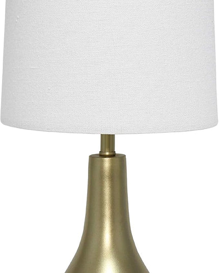 Simple Designs LT3303-GLD Tear Drop Table Lamp, Gold - LeafyLoom