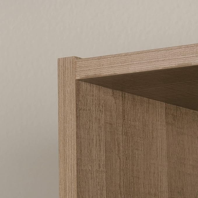 Sauder Beginnings Bookcase With Doors/ Book shelf, Summer Oak finish - LeafyLoom