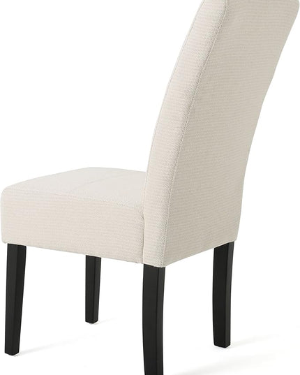 Christopher Knight Home Pertica Fabric Dining Chair, Beige 25D x 18W x 39.75H in - LeafyLoom