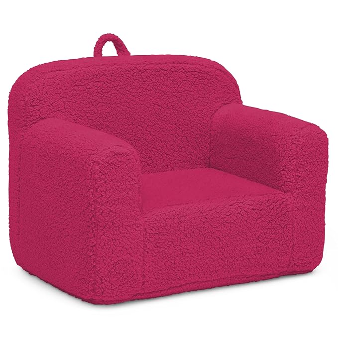 Delta Children Cozee Sherpa Chair, Hot Pink - LeafyLoom