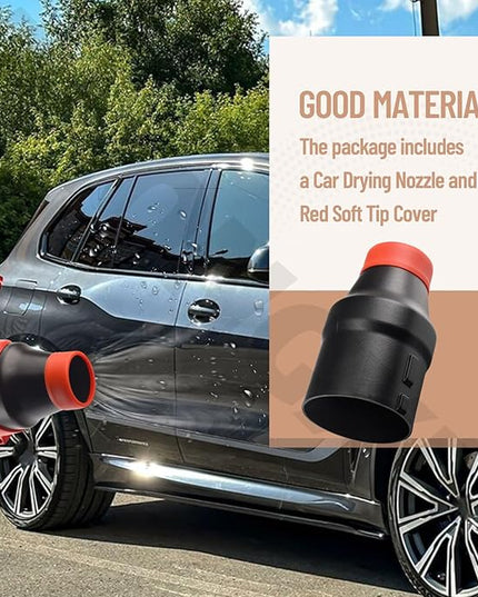 Car Drying Nozzle for Milwaukee M18 Fuel Single Battery 2724-20 2728-20 M18 Leaf Blowers, Car Drying Nozzle for Milwaukee Leaf Blowers with Red Soft Tip Cover - LeafyLoom