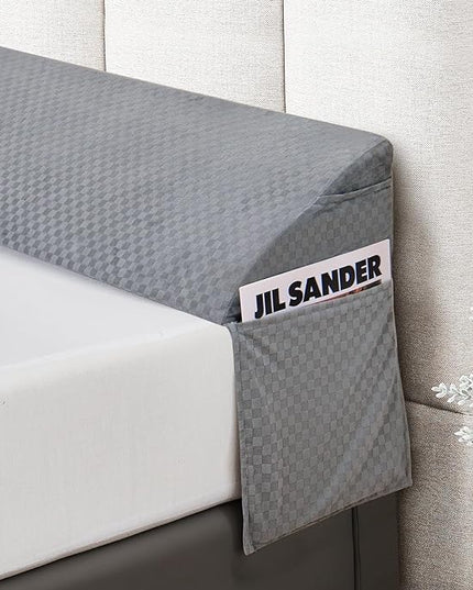 Wedge Pillow for Headboard - Queen Size Bed Wedge Pillow Headboard, Bed Wedge Gap Filler, Pillow Wedge for Headboard Gap - Fill The Gap (0-8") Between Headboard and Mattress (60"x10"x6") - LeafyLoom