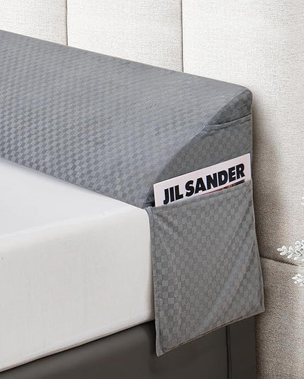 Wedge Pillow for Headboard - King Size Bed Wedge Pillow Headboard, Bed Wedge Gap Filler, Pillow Wedge for Headboard Gap - Fill The Gap (0-8") Between Headboard and Mattress (76"x10"x6") - LeafyLoom