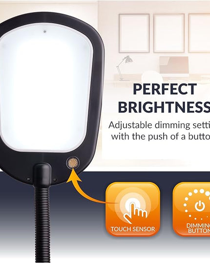 Newhouse Lighting NHFL-AP-BK Apollo LED Floor Lamp Energy-Efficient Natural Reading Artists Crafts Adjustable Gooseneck Task Light, Black - LeafyLoom