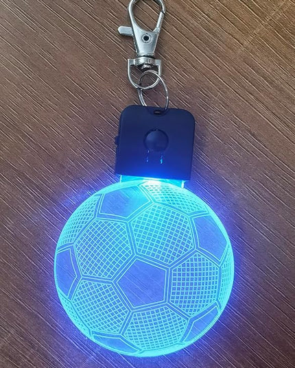 Kids Night Light Soccer 3D Illusion Lamp Soccer Gifts Light Best Gifts for Teen Boys Night Light for Kid Bedroom Room Football Decor with 7 Colors Changing Lights for Birthday, Halloween, Xmas Gift - LeafyLoom