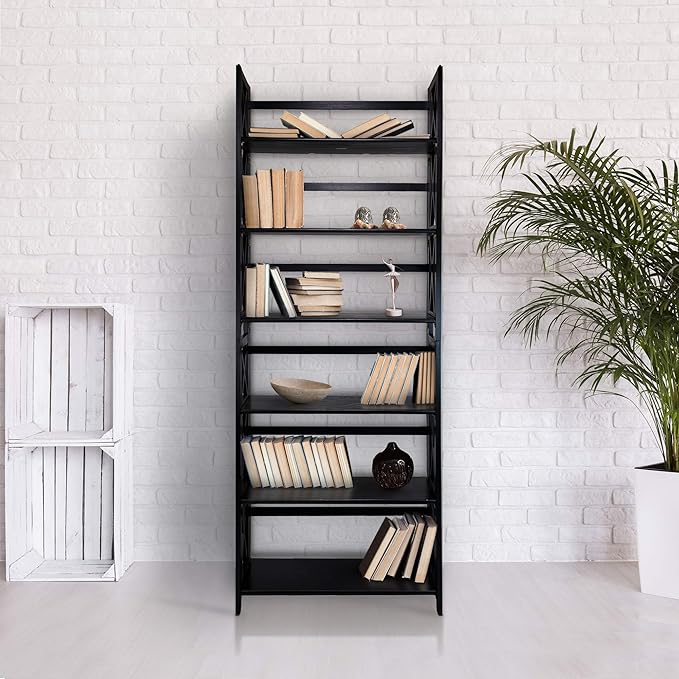 Casual Home Montego 3-Shelf Folding Bookcase, Black (New) - LeafyLoom