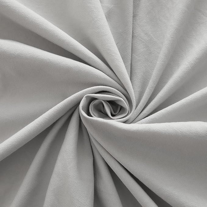 Light Grey Sheets for California King Size Bed,4 Piece Cooling Sheets California King Deep Pocket up to 16 Inch,Solid Bedding Sheets & Pillowcases Set,Wrinkle,Fade,Stain Resistant - 4 Piece - LeafyLoom