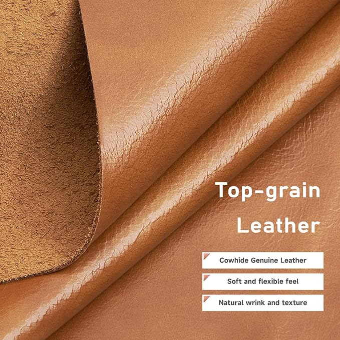 79" Top-Grain Leather Sofa, 3 Seater Leather Couch, Mid-Century Modern Couch for Living Room Bedroom Apartment Office, Cognac Tan - LeafyLoom