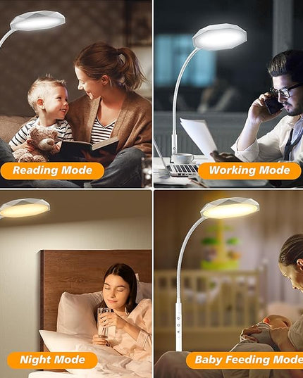 Floor Lamp, 18W Bright LED Floor Lamps for Living Room with Diamond-Surface, Stepless Adjustable Colors & Dimmer Standing Lamp with Timer, Remote & Touch Control, Reading Lights for Bedroom, Office - LeafyLoom