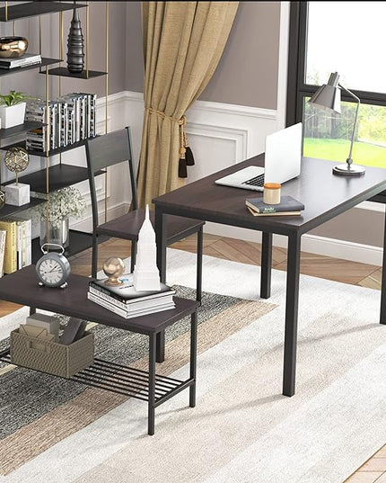 SogesPower Dining Room Table Set 43 Inch Kitchen Table Set with 2 Chairs and Bench, Dining Room Table Set for 4 Home, Kitchen, Dining Room, Restaurant - LeafyLoom
