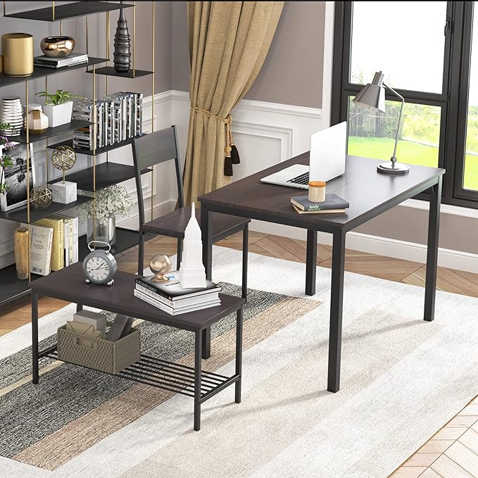 SogesPower Dining Room Table Set 43 Inch Kitchen Table Set with 2 Chairs and Bench, Dining Room Table Set for 4 Home, Kitchen, Dining Room, Restaurant - LeafyLoom