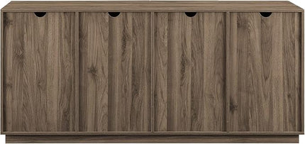 Walker Edison Liss Contemporary 4-Door Minimalist Sideboard, 70 Inch, Slate Grey - LeafyLoom