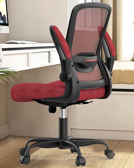 Office Chair, Ergonomic Desk Chair with Adjustable Lumbar Support, High Back Mesh Computer Chair with Flip-up Armrests-BIFMA Passed Task Chairs, Executive Chair for Home Office - LeafyLoom