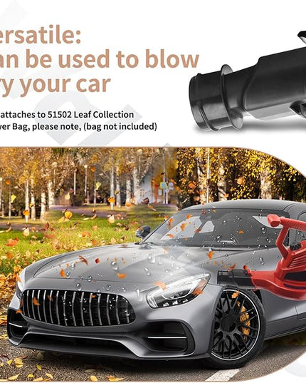 Blower Flat Nozzle Vacuum Tubes, Car Drying Nozzle Compatible with Toro Leaf Blower, Leaf Blower Flat Nozzle for 51619 51502 Leaf Collection Blower Bag - LeafyLoom