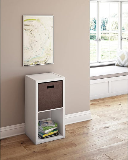 ClosetMaid 4536 Decorative Open Back 2-Cube Storage Organizer, Bleached Walnut - LeafyLoom