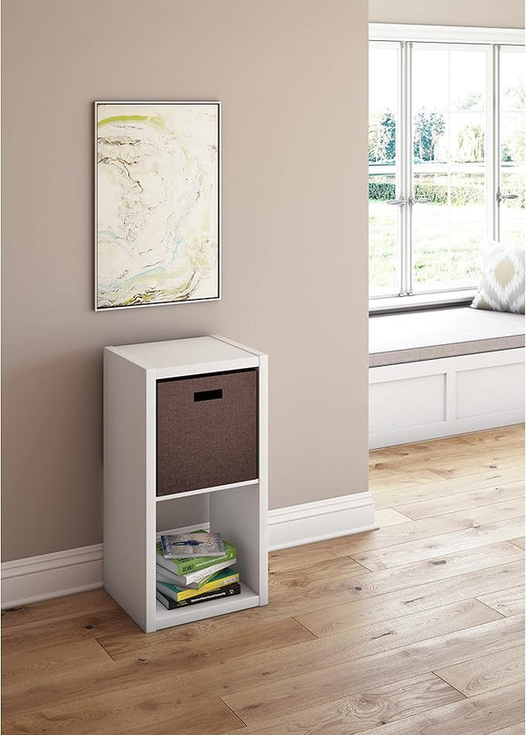 ClosetMaid 4536 Decorative Open Back 2-Cube Storage Organizer, Bleached Walnut - LeafyLoom
