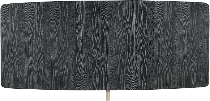 Rustic 9-Piece Wood Dining Set for 8 People, 84" Extendable Rectangular Kitchen Table with Removable Leaf and 8 Upholstered Chairs, Black - LeafyLoom