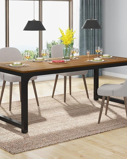 Tribesigns Modern Computer Desk, 70.8 x 35.4 inch Large Executive Office Desk Computer Table Study Writing Desk Workstation for Home Office, Natural - LeafyLoom