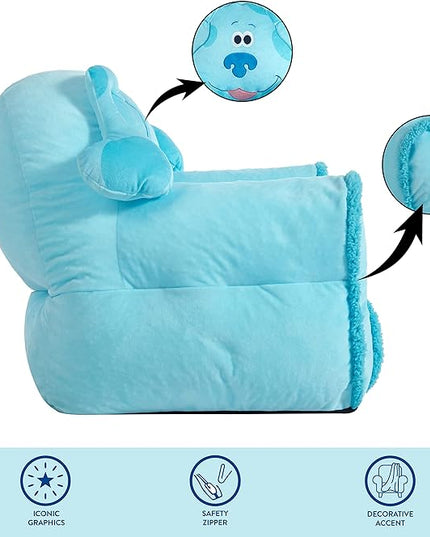 Idea Nuova Blues Clues Bean Bag Sofa Chair Polyester Large - LeafyLoom