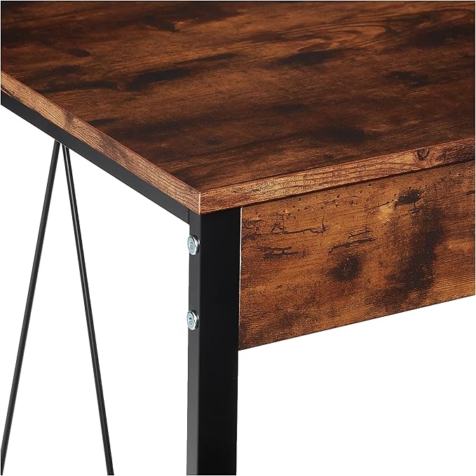 Acme Zaidin Wooden Rectangle Top Writing Desk in Weathered Oak and Black - LeafyLoom