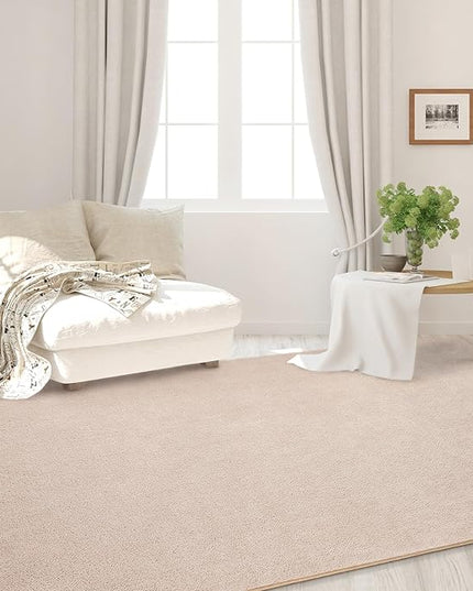 Area Rugs for Bedroom Living Room, 4x6 Ivory Super Soft Comfy Thickened Memory-Foam Indoor Carpets, Modern Aesthetic Minimalist Carpet for Boys Girls Adults Apartment Nursery Home Décor - LeafyLoom