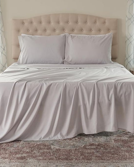 Northwest Ashford Home Essentials Bedding, 3 Piece Twin Size Sheet Set, Glacier Gray - LeafyLoom