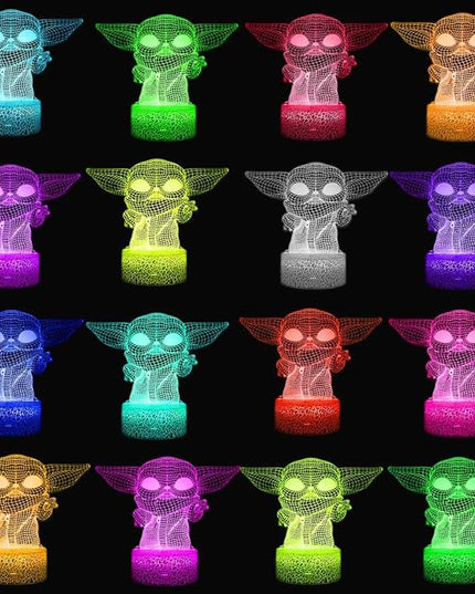 3D Night Light for Kids, 16 Color Change Baby Light for Room Decor, USB Charge 3D Illusion Lamp with Timing Function Remote Control, for Kids Best Star Wars Fans Christmas Birthday Gifts - LeafyLoom