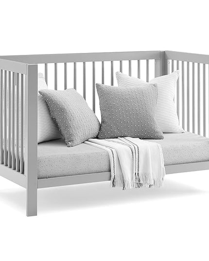GAP babyGap Charlie 6-in-1 Convertible Crib - Greenguard Gold Certified, Grey - LeafyLoom