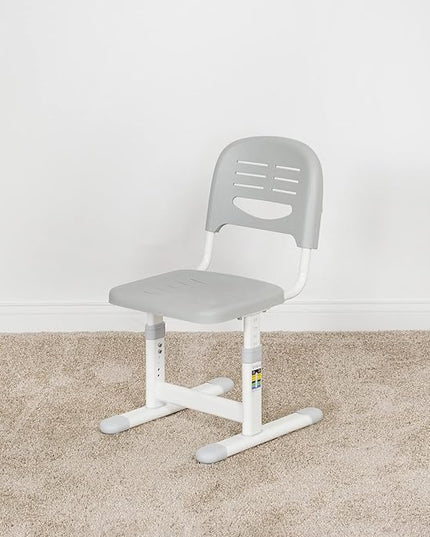 VIVO Gray Height Adjustable Kids Desk Chair, Chair Only, Designed for Interactive Workstation, Universal Children's Ergonomic Seat, DESK-V201G-CH - LeafyLoom