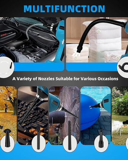 Cordless Dust Blower for Makita 18V Battery, Brushless Handheld Air Blower Compressed Air Duster 447 MPH for Garages Workshop Sawmill Room Home Cleaning(Battery Not Included) - LeafyLoom