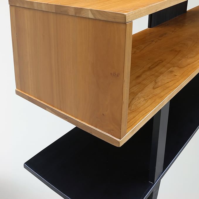 American Trails Creek Solid Wood Tv Stand, Natural Cherry, Black - LeafyLoom