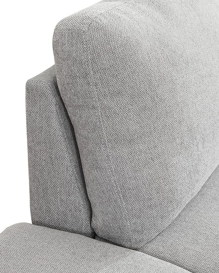 2-Piece L-Shaped Sectional Couches, Lounge, Modular Sofas for Home Office Apartment, Large Living Room Furniture Hand Facing, 2pcs 101.5'' Recliner+55.5'' Chaise(Left), Grey White Lint - LeafyLoom