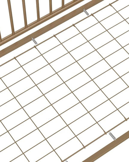 Little Seeds Ivy 3-in-1 Convertible Metal Crib, JMPA Certified, Gold - LeafyLoom
